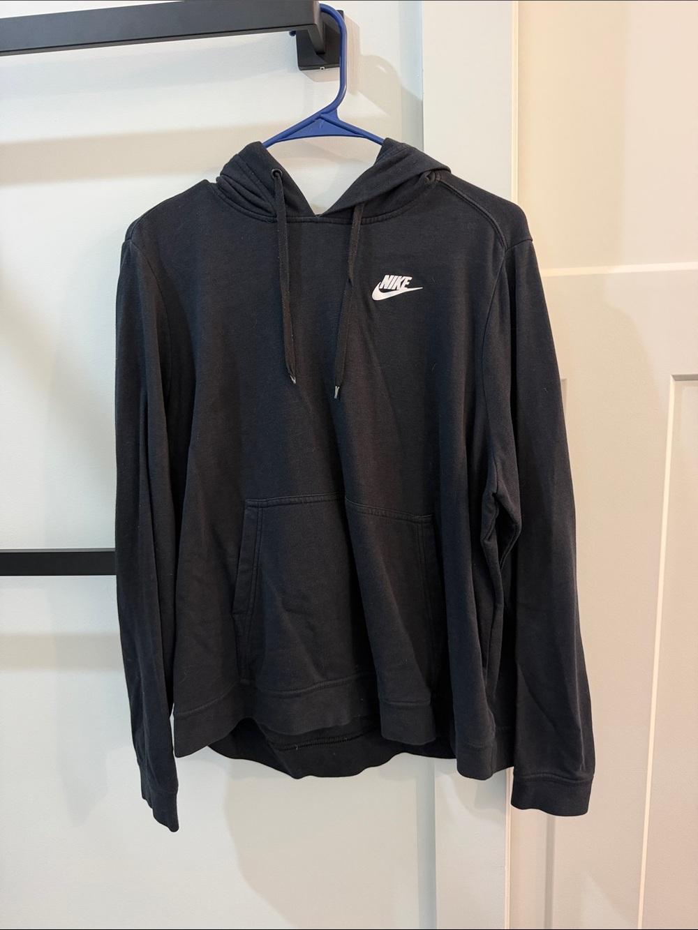 Nike Black Pullover Hoodie with White Swoosh